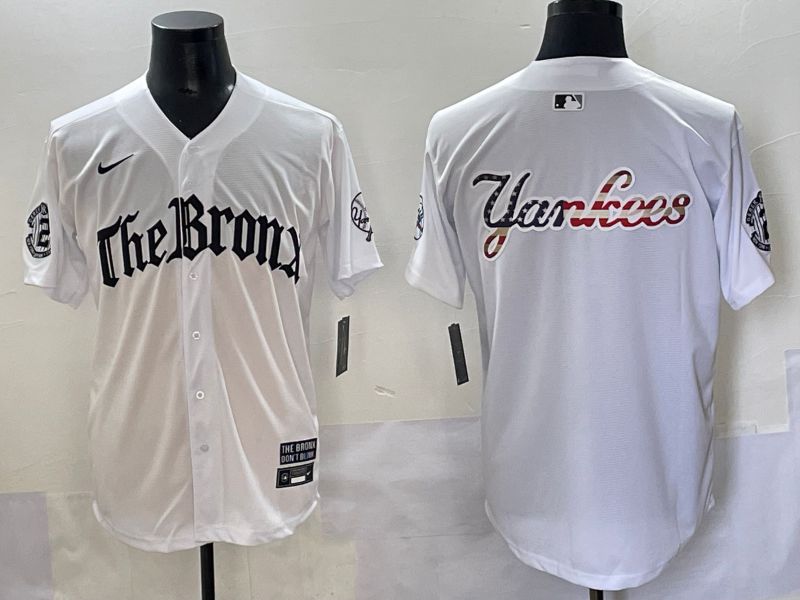 Men 2025 New York Yankees Blank White Five generations Joint Name Nike MLB Jersey style 7->los angeles dodgers->MLB Jersey
